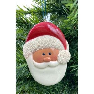 Vintage Santa Claus Christmas Ornament Head Face Porcelain Ceramic Classic